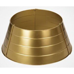 Glitzhome Metal Tree Collar Tree Base Cover 22" D Gold